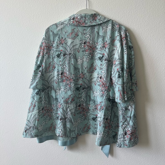 NWT Anthropologie Blue Patterned Jacket - Picture 2 of 5